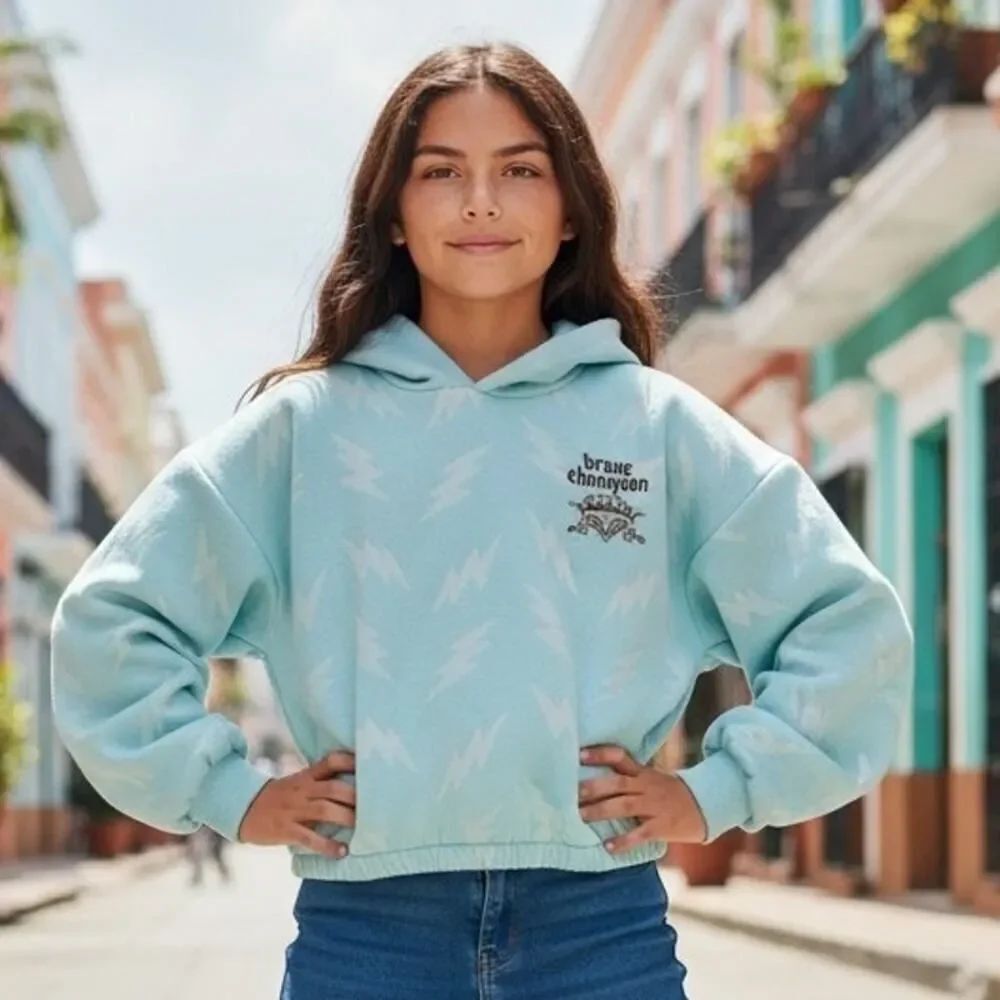 Disney Descendants Rise of Red Girls Blue Pullover Hoodie - Size: Large